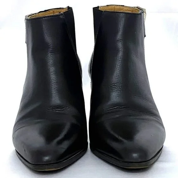 Hermes Bootie Black Sac A Depeches 22.0 cm Leather